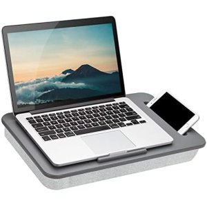 LAPGEAR Sidekick Lap Desk with Device Ledge and Phone Holder - Gray