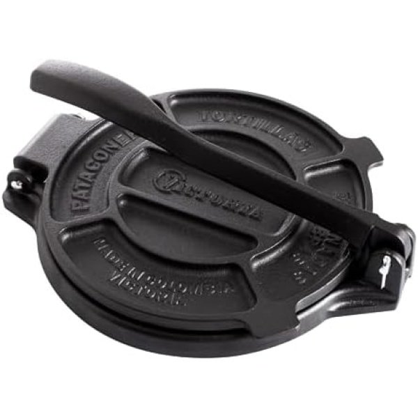 Victoria Cast Iron Tortilla Press, Tortilla and Roti Maker, Made in Colombia