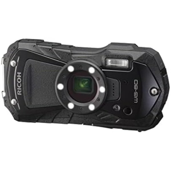 Ricoh WG-80 Black Waterproof Digital Camera Shockproof freezeproof crushproof